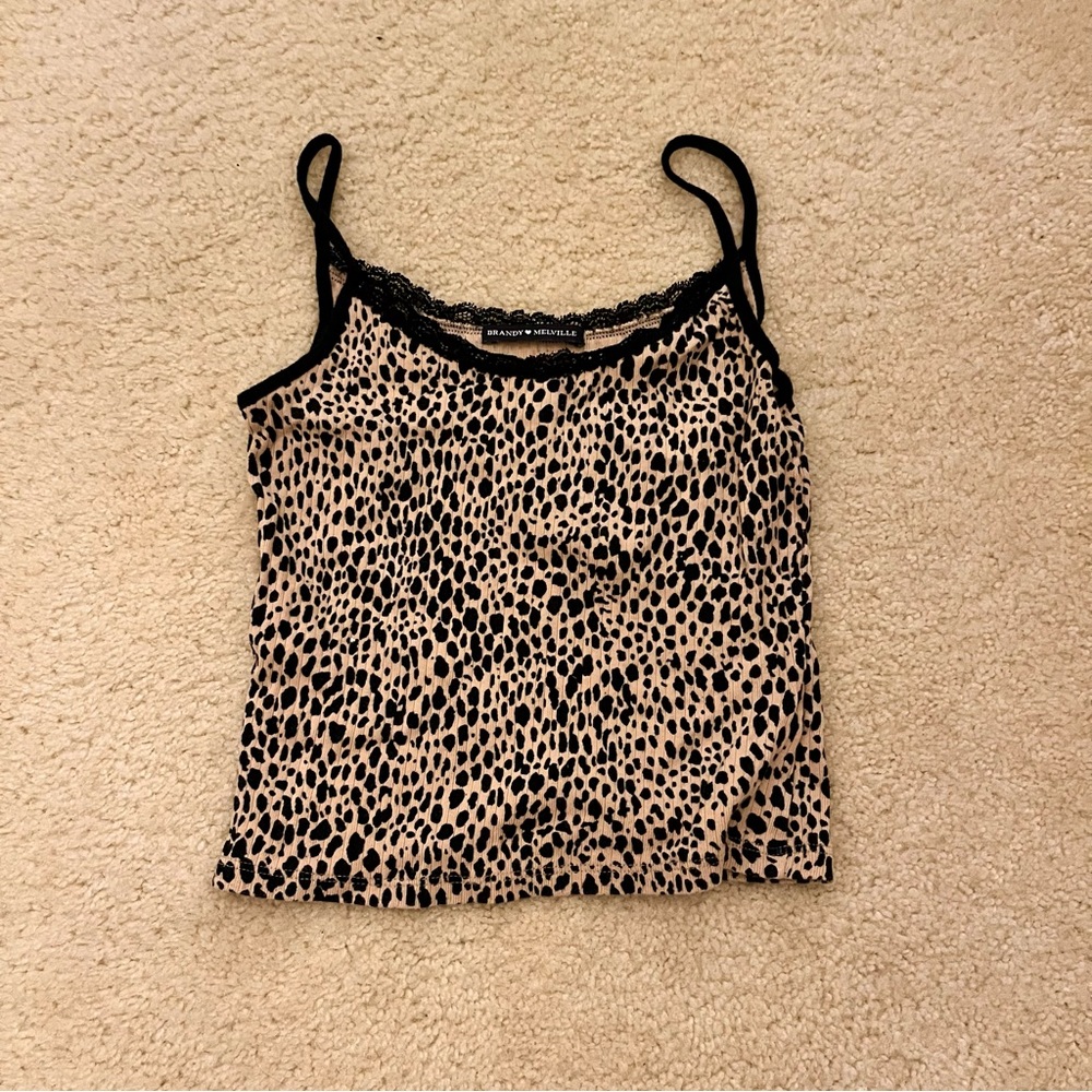 🐆Y2K Brandy Melville Belle Cheetah Cropped Tank Top 🐆